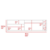 Rack de TV Suxta Fresno 160x45.4cm para TV Hasta 60" Pulgadas con Cinco Compartimientos - MUEBLES DE TV | Bylmo