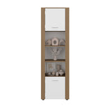 Estantería Tanalea Kronos y Fresno 56x185cm Rectangular con Cinco Compartimientos y Cuatro Entrepaños - BIBLIOTECAS Y ESTANTERIAS | Bylmo