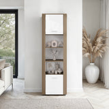 Estantería Tanalea Kronos y Fresno 56x185cm Rectangular con Cinco Compartimientos y Cuatro Entrepaños - BIBLIOTECAS Y ESTANTERIAS | Bylmo