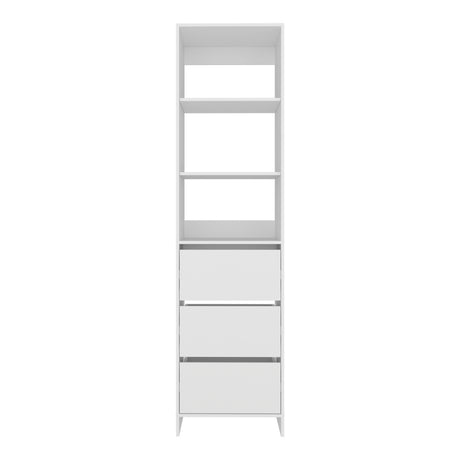 Closet Eco Kronos 55.8x213.4cm con Dos Compartimientos y con Tres Cajones sin Puertas - CLOSETS | Bylmo