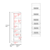 Closet Eco Kronos 55.8x213.4cm con Dos Compartimientos y con Tres Cajones sin Puertas - CLOSETS | Bylmo