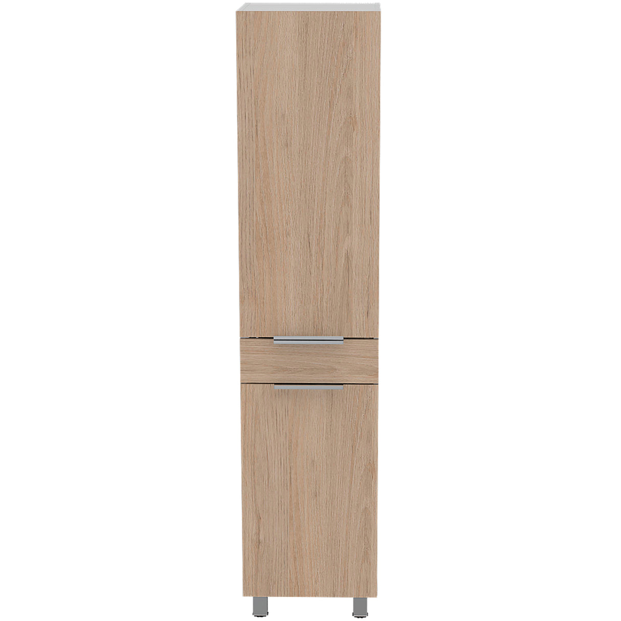 Alacena Melia Blanco y Rovere 40x180cm con Dos Puertas y con Un Cajón - ALACENAS Y MUEBLES MICROONDAS | Bylmo