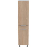 Alacena Melia Blanco y Rovere 40x180cm con Dos Puertas y con Un Cajón - ALACENAS Y MUEBLES MICROONDAS | Bylmo