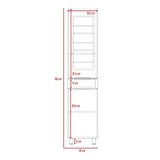 Alacena Melia Blanco y Rovere 40x180cm con Dos Puertas y con Un Cajón - ALACENAS Y MUEBLES MICROONDAS | Bylmo