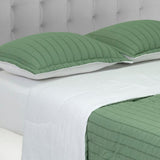 Combo Juego de Sabanas y Cortina Purity Verde para Cama Doble 140 X 190 Cm Fondo Entero - SABANAS | Bylmo