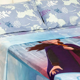 Juego de Sábanas Infantil Core Disney Azul Celeste para Cama Semidoble 120 X 190 Cm de Frozen - SABANAS | Bylmo