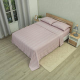 Juego de Sábanas Equilibrio Vino Suave para Cama Doble 140 X 190 Cm Fondo Entero - SABANAS | Bylmo