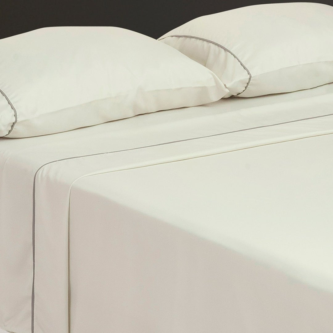 Juego de Sábanas Básicos Verde grisáceo para Cama King 200 X 200 Cm Fondo Entero - SABANAS | Bylmo