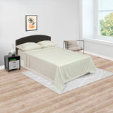 Juego de Sábanas Básicos Verde grisáceo para Cama Doble 140 X 190 Cm Fondo Entero - SABANAS | Bylmo