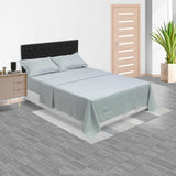 Juego de Sábanas Gris para Cama Queen 160 X 190 Cm 800 Hilos Fondo Entero - SABANAS | Bylmo