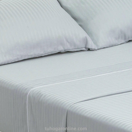 Juego de Sábanas Gris para Cama Queen 160 X 190 Cm 800 Hilos Fondo Entero - SABANAS | Bylmo