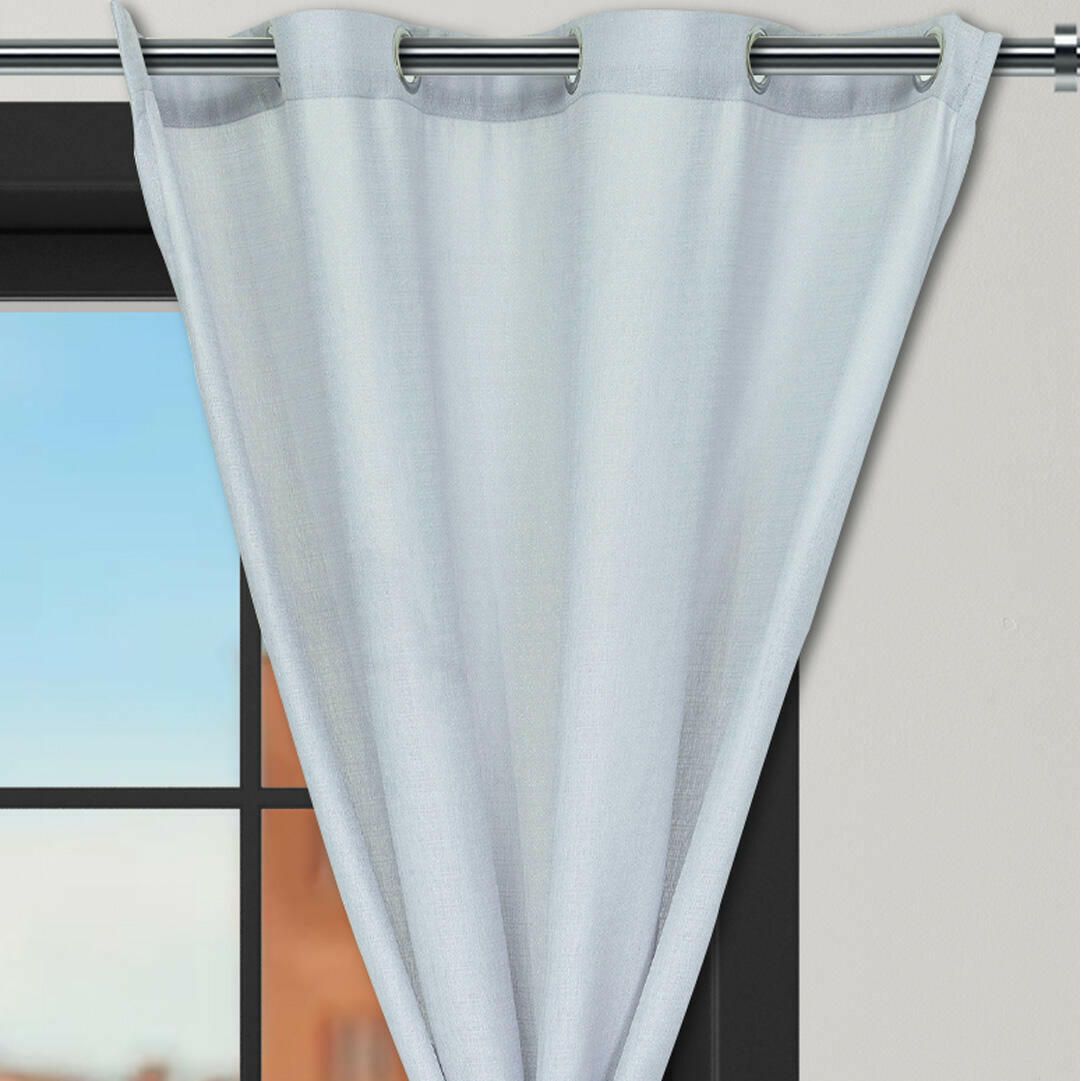 Cortina Ramia Gris 220x270cm Fondo Entero - CORTINAS TRADICIONALES | Bylmo