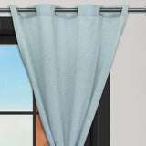 Cortina Lino Azul 220x270cm Fondo Entero - CORTINAS TRADICIONALES | Bylmo