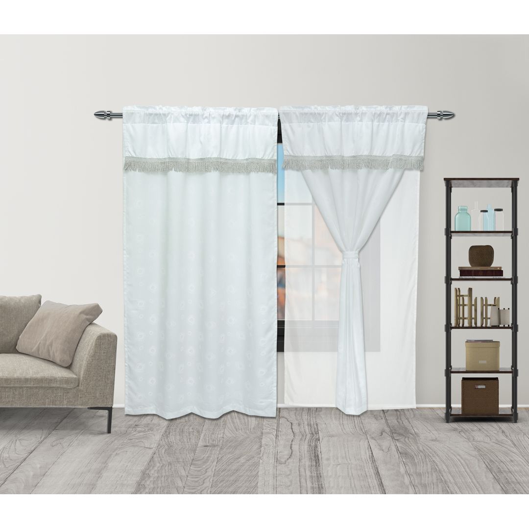 Cortina Fleco Blanco 220x270cm de Figuras - CORTINAS TRADICIONALES | Bylmo