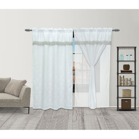 Cortina Fleco Blanco 220x270cm de Figuras - CORTINAS TRADICIONALES | Bylmo