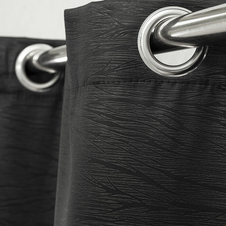 Cortina Blackout Baltica Negro 260x220cm Fondo Entero - BLACKOUTS | Bylmo