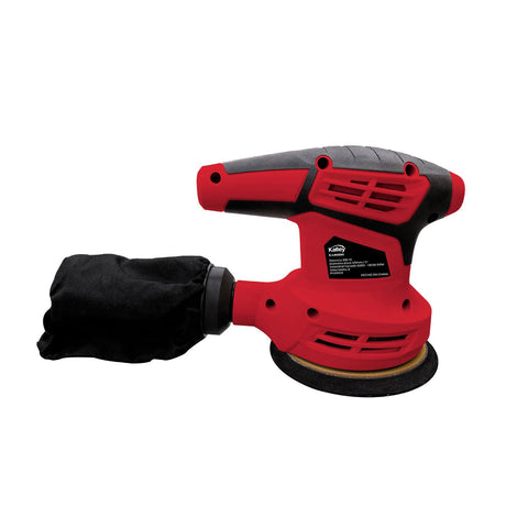 Lijadora Kalley Rojo y Negro 18x15cm RotoOrbital con Bolsa Antipolvo - HERRAMIENTAS ELECTRICAS | Bylmo