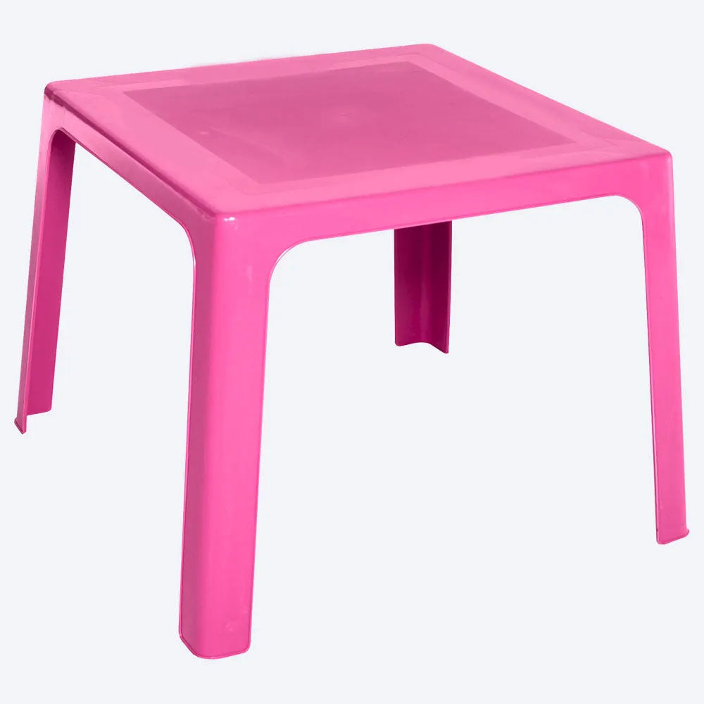 Combo Mesa Infantil Rimax Rosado Fuerte 70.7x50.7cm Cuadrado con Dos Sillas - MESAS AUXILIARES | Bylmo