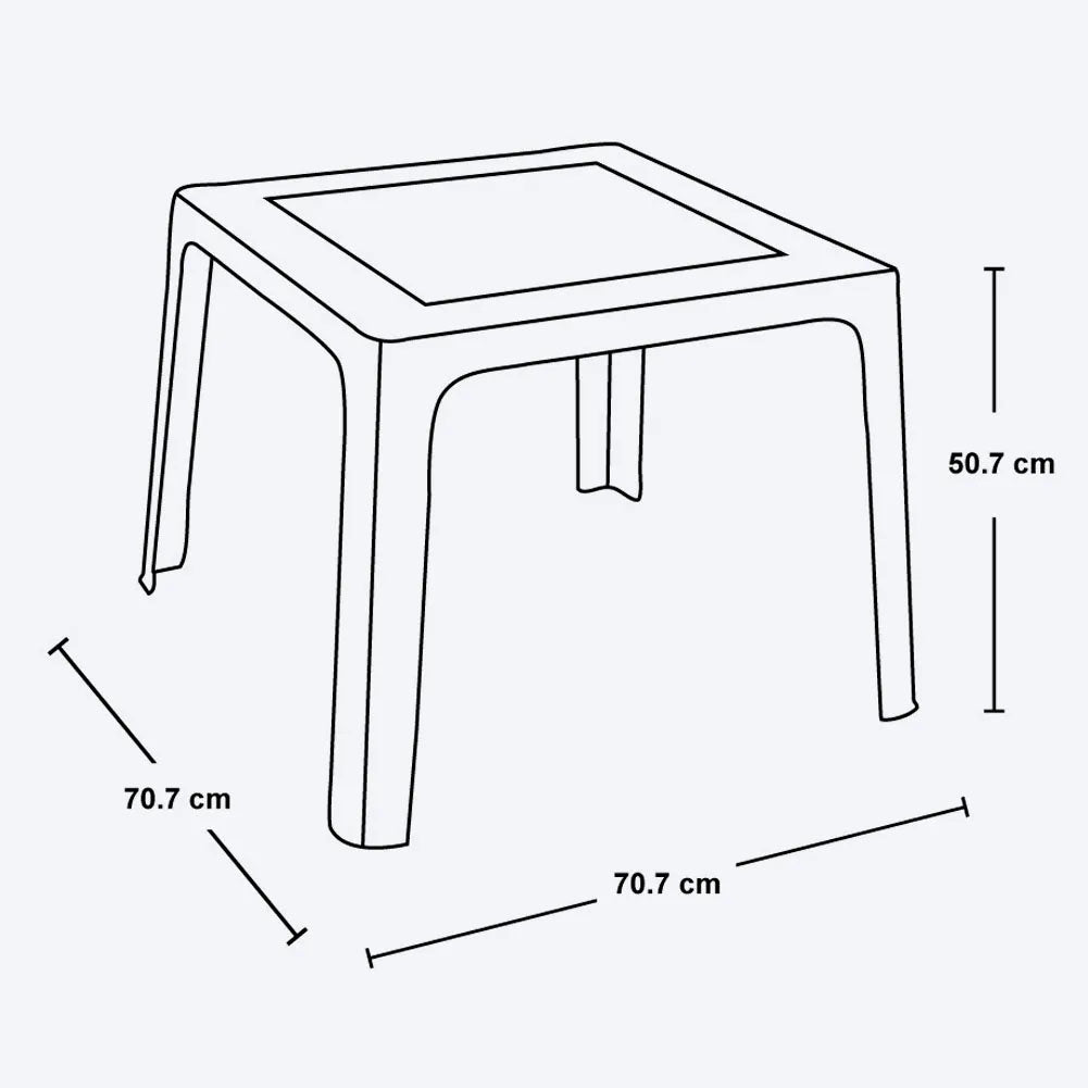 Combo Mesa Infantil Rimax Rosado Fuerte 70.7x50.7cm Cuadrado con Dos Sillas - MESAS AUXILIARES | Bylmo