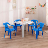 Combo Mesa Infantil Rimax Azul 70.7x50.7cm Cuadrado con Cuatro Sillas - MESAS AUXILIARES | Bylmo