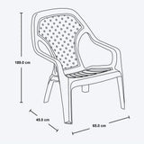 Combo Mesa de Centro Exterior Rimax Blanco 67.6x42.5cm Rectangular con Dos Sillas Playeras - MESAS DE EXTERIOR | Bylmo