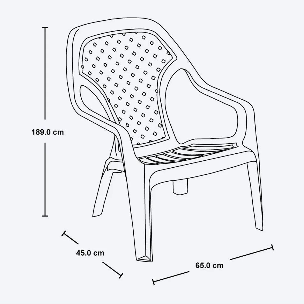 Combo Playero Rimax Blanco 69x46.7cm con Dos Camas Asoleadoras Dos Sillas Playeras y Una Mesa de Centro - SILLAS DE EXTERIOR | Bylmo