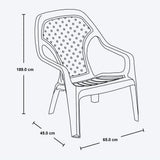 Combo Playero Rimax Blanco 69x46.7cm con Dos Camas Asoleadoras Dos Sillas Playeras y Una Mesa de Centro - SILLAS DE EXTERIOR | Bylmo