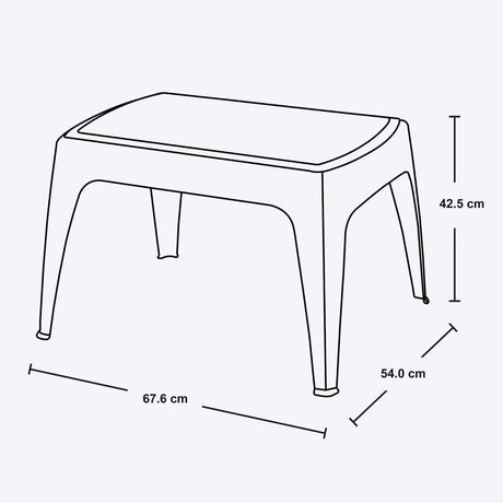 Combo Playero Rimax Blanco 69x46.7cm con Dos Camas Asoleadoras Dos Sillas Playeras y Una Mesa de Centro - SILLAS DE EXTERIOR | Bylmo