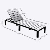 Combo Piscina Rimax Blanco 57.5x29cm con Dos Camas Asoleadoras Dos Sillas Playeras y Una Mesa de Centro Recatangular - SILLAS DE EXTERIOR | Bylmo