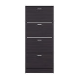 Zapatero Inola Wengue 63x175cm Vertical de Cuatro Niveles con Cuatro Puertas - ZAPATEROS | Bylmo