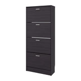 Zapatero Inola Wengue 63x175cm Vertical de Cuatro Niveles con Cuatro Puertas - ZAPATEROS | Bylmo