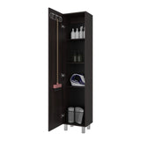 Mueble para Almacenamiento Vintro Nogal 40x180cm con Una Puerta y con Patas - MUEBLES DE ASEO Y ROPAS | Bylmo