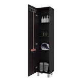 Mueble para Almacenamiento Vintro Wengue 40x180cm con Una Puerta y con Patas - MUEBLES DE ASEO Y ROPAS | Bylmo