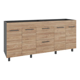 Mueble Inferior de Cocina Luna Wengue y Miel 180x84cm sin Mesón y Sin Estufa - MUEBLES INFERIORES DE COCINA | Bylmo