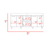 Mueble Inferior de Cocina Luna Wengue y Miel 180x84cm sin Mesón y Sin Estufa - MUEBLES INFERIORES DE COCINA | Bylmo
