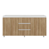 Mueble Inferior de Cocina Boreal Blanco Marquez y Fresno Europeo 179.9x89.5cm sin Mesón y Sin Estufa - MUEBLES INFERIORES DE COCINA | Bylmo
