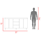 Mueble Inferior de Cocina Boreal Blanco Marquez y Fresno Europeo 179.9x89.5cm sin Mesón y Sin Estufa - MUEBLES INFERIORES DE COCINA | Bylmo