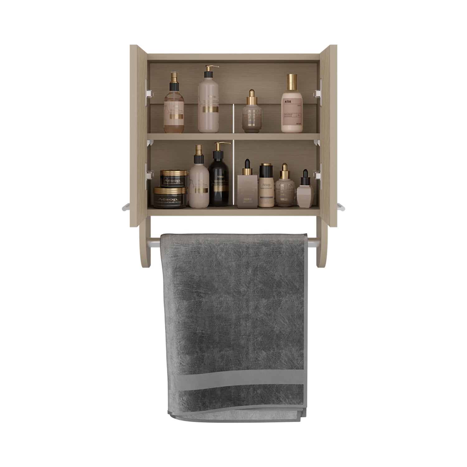 Gabinete de Baño Cartagena 45x50cm Rectangular con Dos Puertas con Un Entrepaño - GABINETES DE BANHO | Bylmo