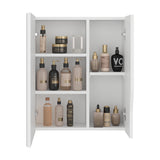 Gabinete de Baño Tiuna Blanco 50x59.1cm Rectangular con Dos Puertas con Tres Entrepaños y con Espejo - GABINETES DE BANHO | Bylmo