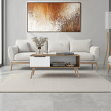 Mesa de Centro Wenden Blanco 90.5x42.5cm Rectangular con Compartimiento - MESAS DE CENTRO | Bylmo