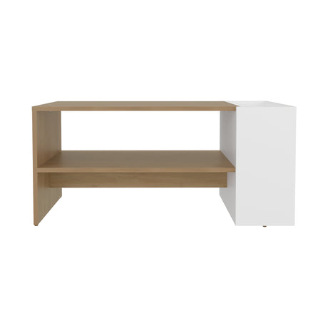 Mesa de Centro Arion Fresno Europeo 91x42cm Rectangular con Compartimiento - MESAS DE CENTRO | Bylmo