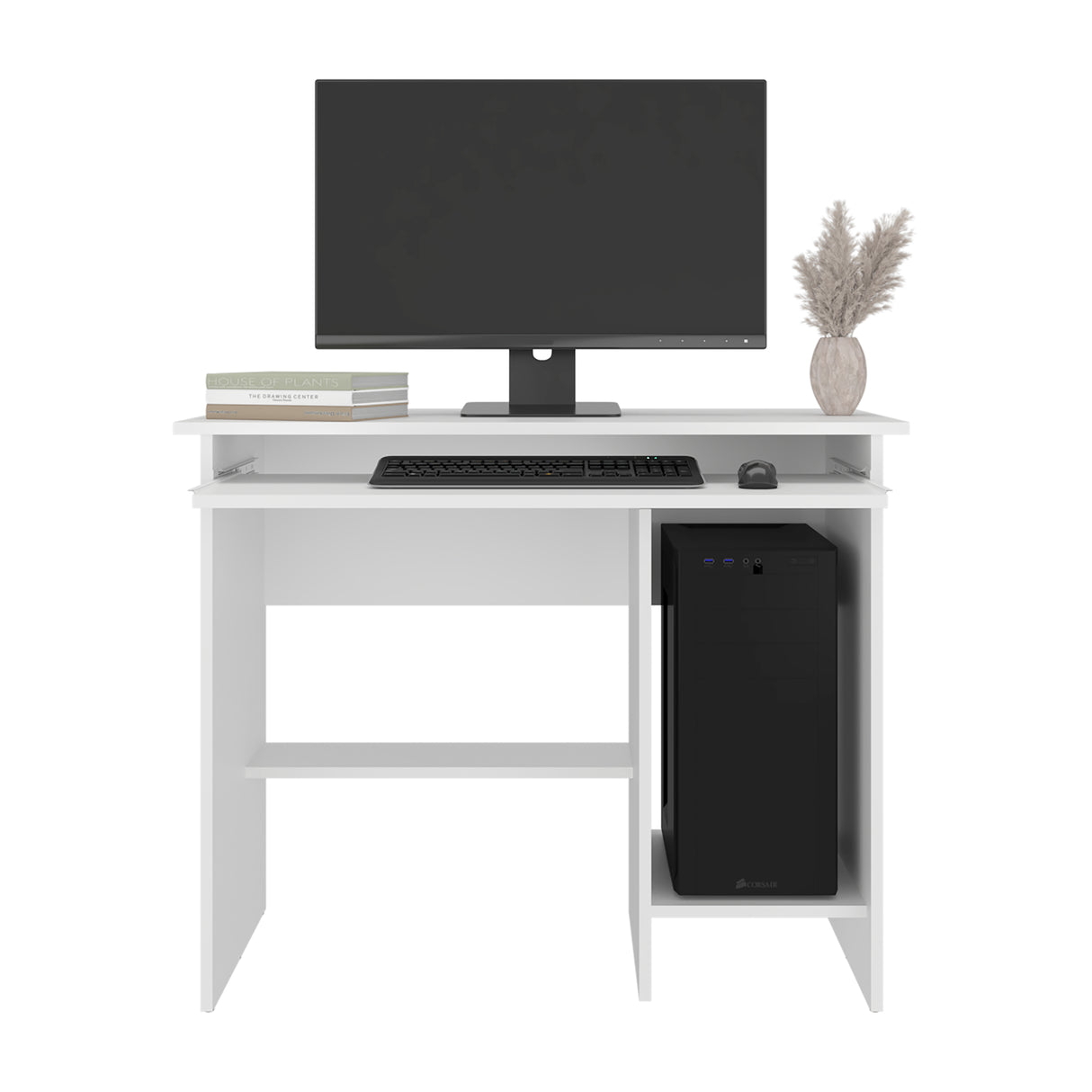 Escritorio Hartland Blanco 90x73.6cm sin Cajones - ESCRITORIOS | Bylmo