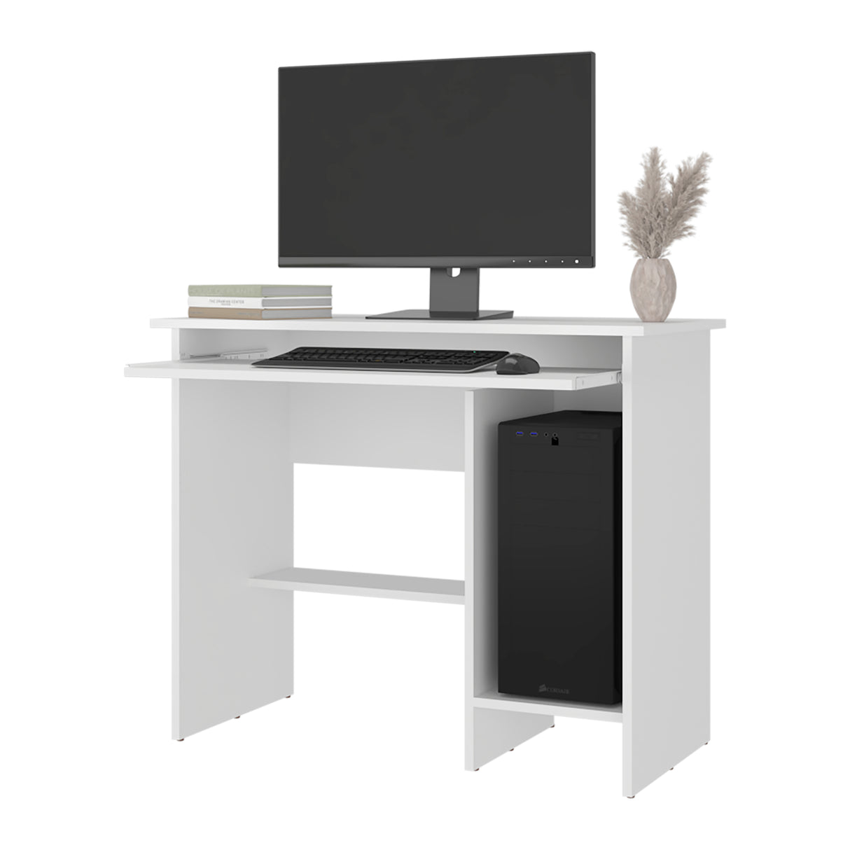 Escritorio Hartland Blanco 90x73.6cm sin Cajones - ESCRITORIOS | Bylmo