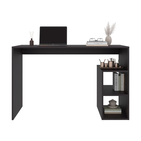Escritorio Solid Wengue 120x75.6cm sin Cajones y con Organizador de Libros - ESCRITORIOS | Bylmo