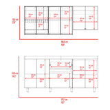 Cocina Lioni Plomo y Fresno Europeo 180x70cm sin Mesón y sin Estufa - COCINAS | Bylmo