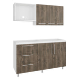 Cocina Rubí Blanco Marquez y Bellota 150x60cm sin Mesón y sin Estufa - COCINAS | Bylmo