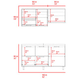 Cocina Pacific Blanco Marquez y Fresno Europeo 150x60cm sin Mesón y sin Estufa - COCINAS | Bylmo