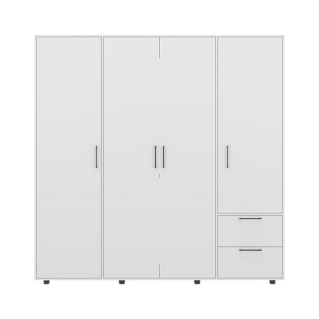 Closet Vance Blanco 200x200cm con Dos Cajones y Cuatro Puertas - CLOSETS | Bylmo