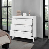 Cajonera Newcastle Blanco Marquez 80x84cm de Tres Hileras con Tres Cajones - CAJONERAS Y COMODAS | Bylmo