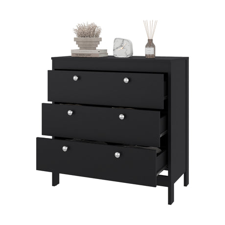 Cajonera Newcastle Wengue 80x84cm de Tres Hileras con Tres Cajones - CAJONERAS Y COMODAS | Bylmo